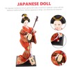 Alipis Japanese Geisha Doll Traditional Kimono Statue Artistic Home Decor