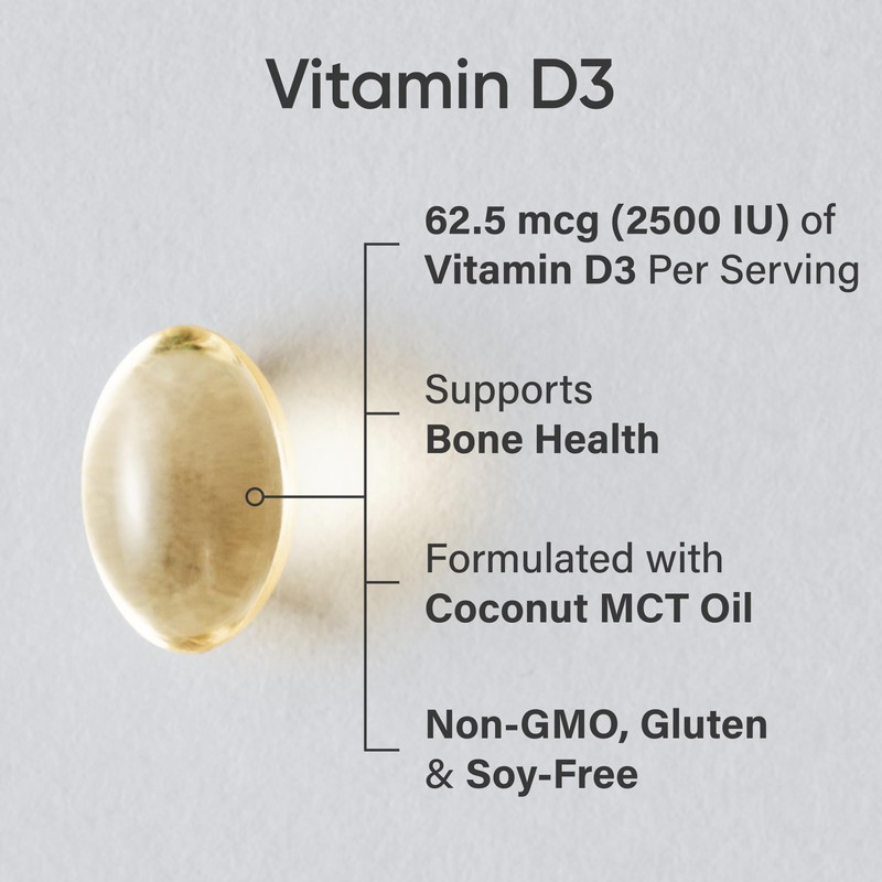Sports Research Vitamin D3 2500iu (25mcg) with Coconut Oil -