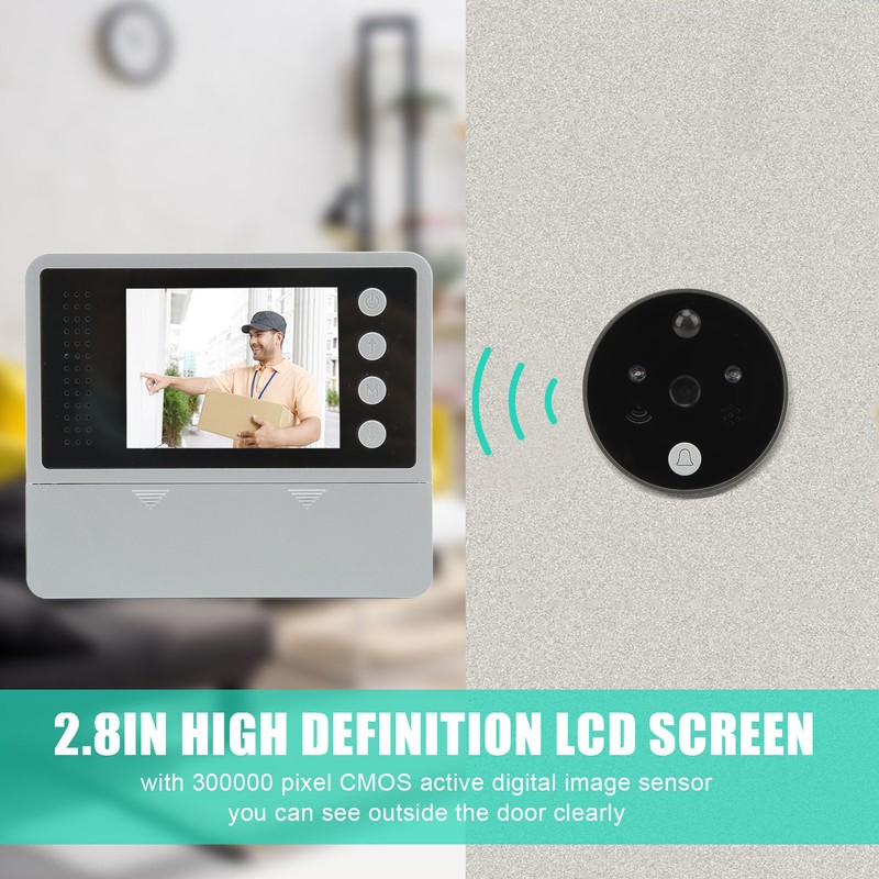 2.8in Digital Door Viewer Smart Peephole Doorbell Camera Infrared Night