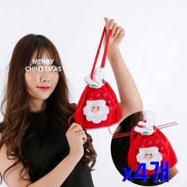 Santa's Gift Bag Christmas Dolls (4 Pcs) Party Decoration Snowman