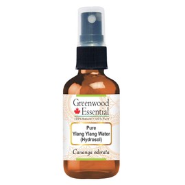 Greenwood Essential Natural Pure Ylang Ylang Flower Water (Hydrosol) (Cananga Odorata) Natural Pure Therapeutic 50 ml (1.69 oz)