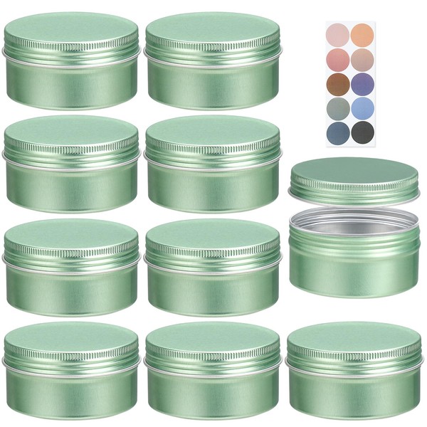 LIYAR 3 oz Tins for Salves, 10 Pack Aluminum Metal