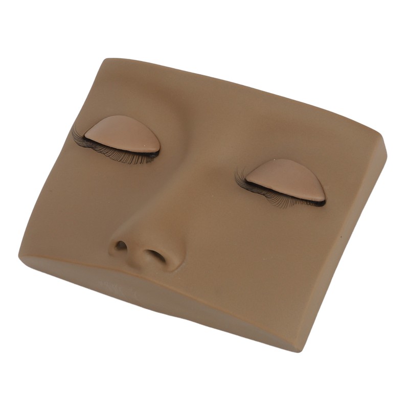 Eyelash Mannequin Practice Lash Makeup Head Practice 3 Pairs Dual