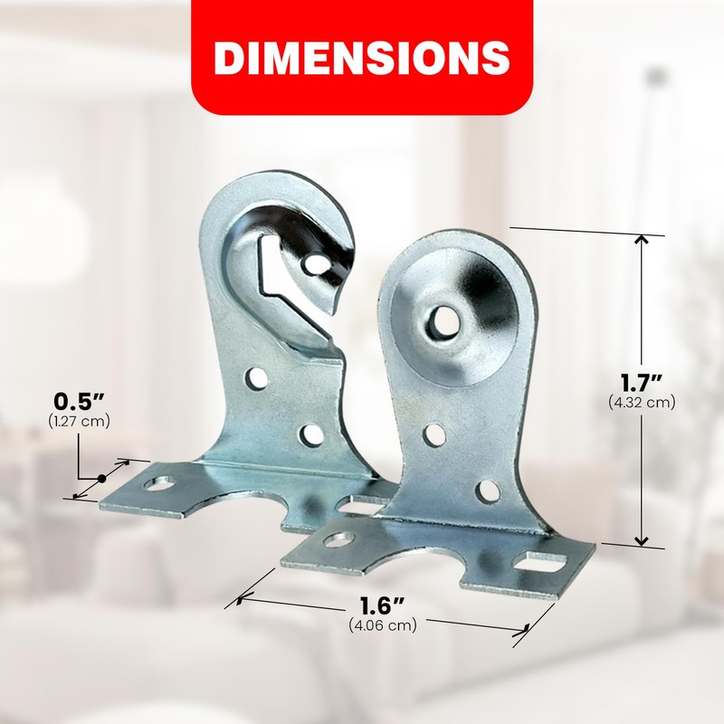 Amazing Drapery Hardware Spring Roller Shade Brackets - Sturdy Metal
