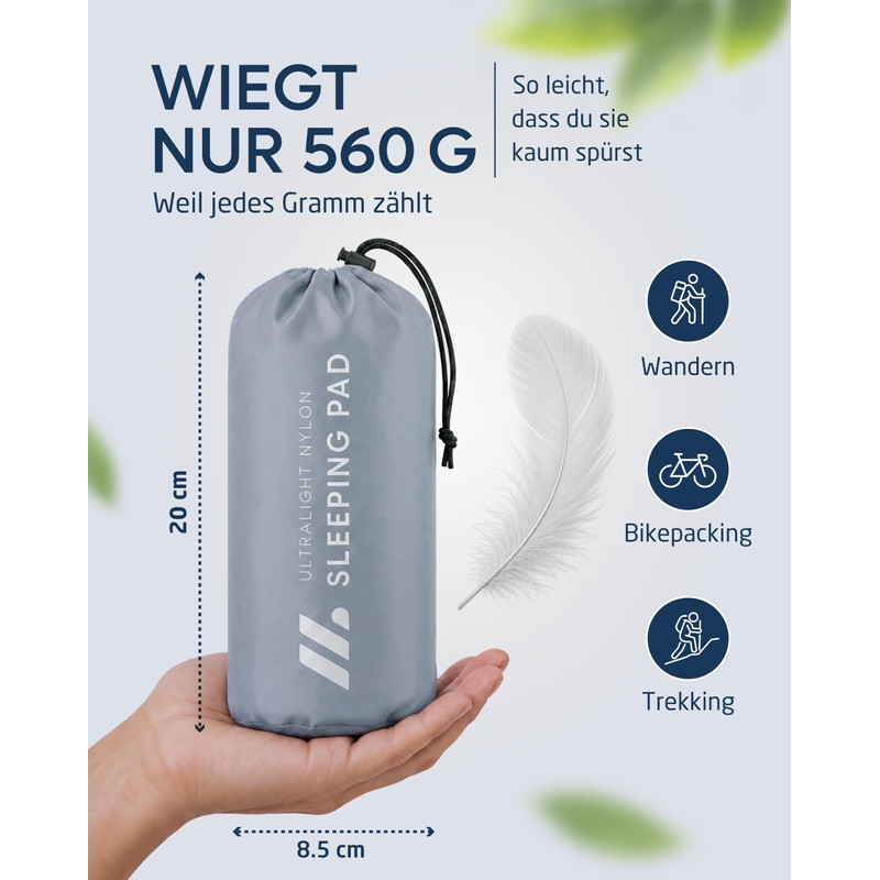 NORDMUT® Outdoor Sleeping Mat, with Repair Kit, Ultralight Thermal Pad