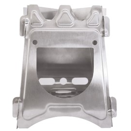 コンパクトウッドストーブ　三和一商事　ステンレス　収納ポーチ付き　軽量　五徳付　携帯に便利 (S（角形）)