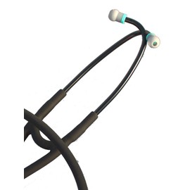 Truaevum Compatible with/Replacement for Master Cardiology (r) and Cardiology III (r) Littmann (r) Stethoscope TUBING - 7mm Binaurals K7 BlackBlack