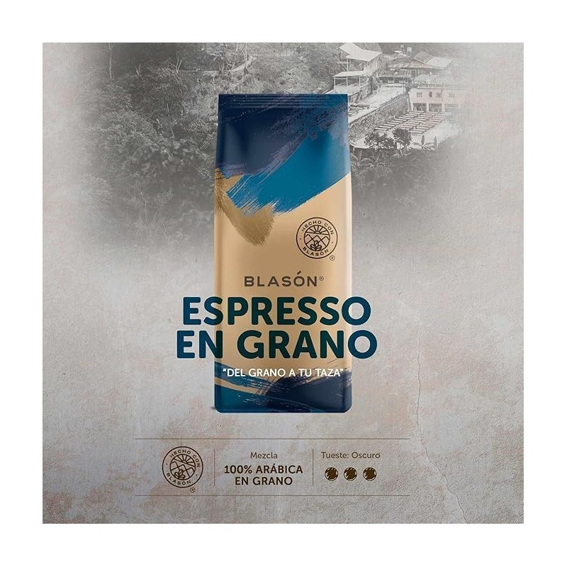 Blasón Café Gourmet Tostado en Grano Espresso 500 g
