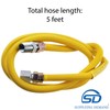Supplying Demand 203-3132 Dryer Gas Hose With Fittings Compatible With