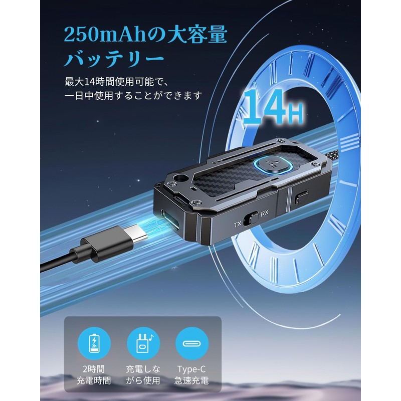 STDRIVO Bluetooth 5.4 Transmitter & Receiver, 2-in-1 Bluetooth Receiver &