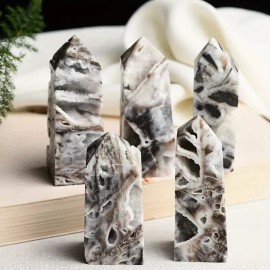 Natural Druzy Sphalerite Obelisk Tower Point Crystal Healing Energy Specimens