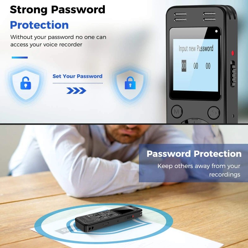 Evida 128GB Digital Voice Recorder for Lectures Meetings - EVIDA