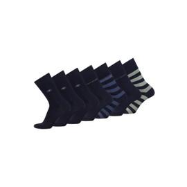TOM TAILOR Socks – Box of 7 Cotton Socks for Everyday and Leisure – Simple Men's Socks with Sorting Aid – Size 39-42 and 43-46, Dark Navy