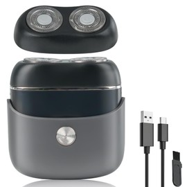 Electric Shaver for Men, Portable Electric Foil Razor, 3-Speed Foil with Double Floating Blades, IPX7 Waterproof Wet and Dry Shavers, 90 Min Runtime, Travel Lock