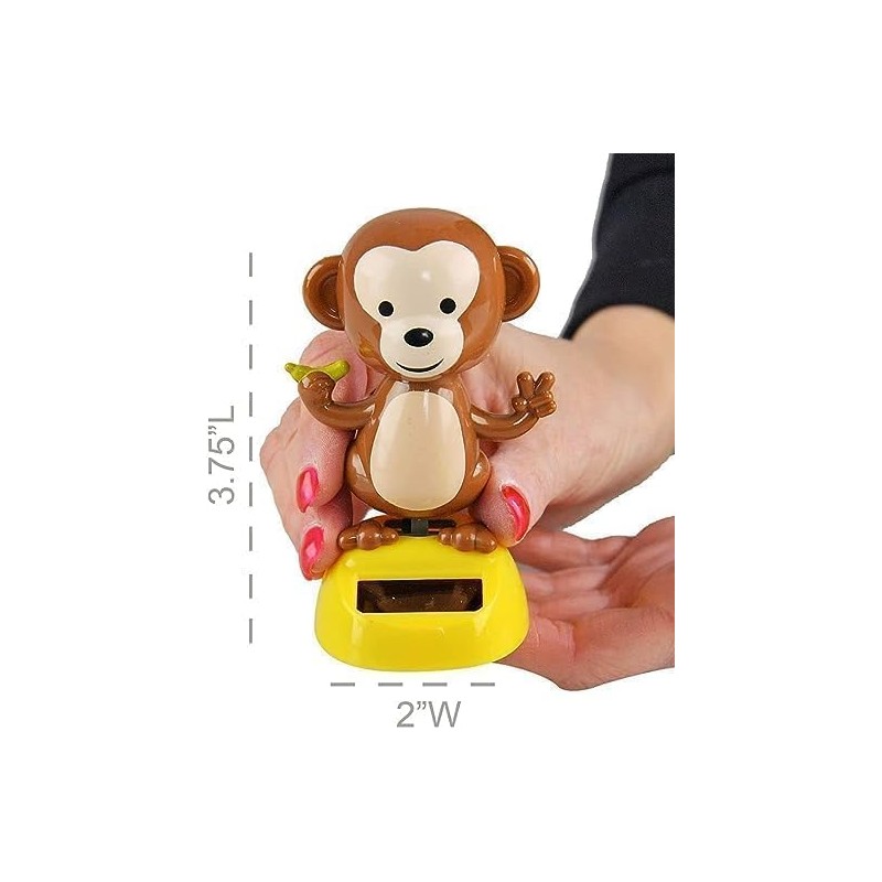 Ymhapp Cute Monkey Solar Power Dancing Monkey Figure for Car