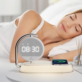 OTXKOO 3 in1 Wireless Charger with Digital Clocks and Night Lights