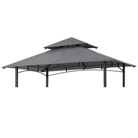 MASTERCANOPY Grill Gazebo Replacement Canopy Top for Model L-GG001PST-F (Gray)