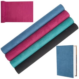 CRASPIRE 4 Colors Suede Book Cloth for Books Binding 130 x 30cm Fabric Surface Paper Backed Bookcover Books Album Scrapbooking Archival DIY Covering Protector Bookcloth Bookbinding Supplies