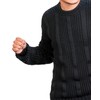 INTI ALPACA Thick Handmade Sweater for Men in Black Alpaca