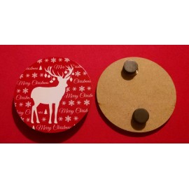 MERRY CHRISTMAS DEER  WOODEN/MASONIT