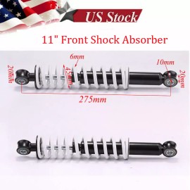 Unbranded 2pc 275mm*Φ6 11inch Front Shock Absorber 110cc 125cc ATV UTV 4 Wheel Quad Taotao