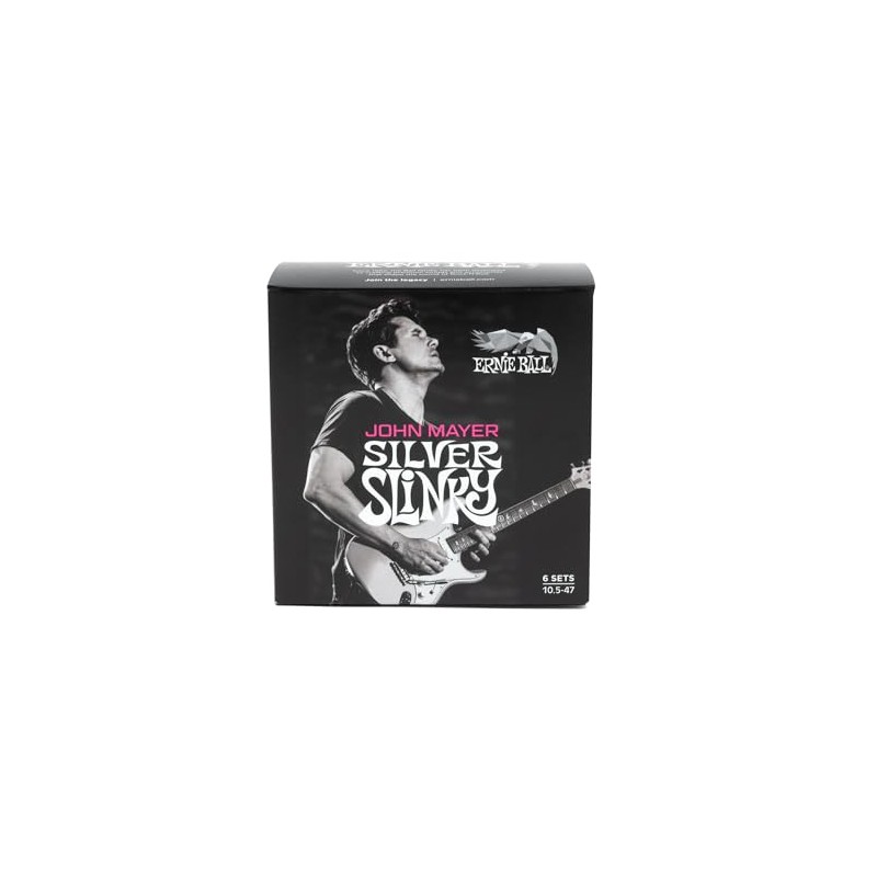 Ernie Ball John Mayer Silver Slinky Nickel Wound Electric Guitar