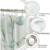 GCIREC Eucalyptus Leaf Waffle Shower Curtains, Weighted Bottom Sage Green