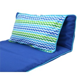 3 Marthas Boutique Children Toddler Canvas Nap Mat (Blue - Chevron)