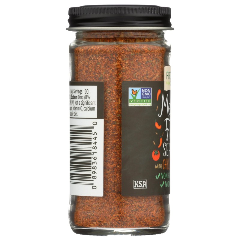 Frontier Co-op Mexican Fiesta Seasoning, 2.12-Ounce Jar, Chilis, Tomato &