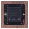 Dimmer Switch with Brass Knob Black Walnut Wood Rotary Dimming