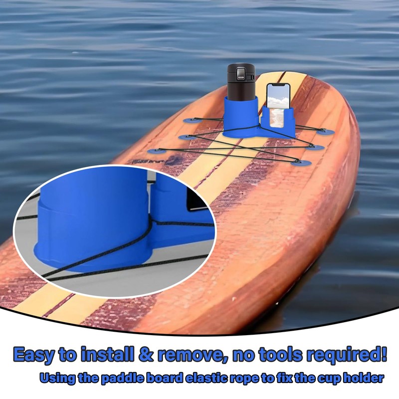 Paddleboard Cup and Phone Holder, SUP & Kayak Accessory for