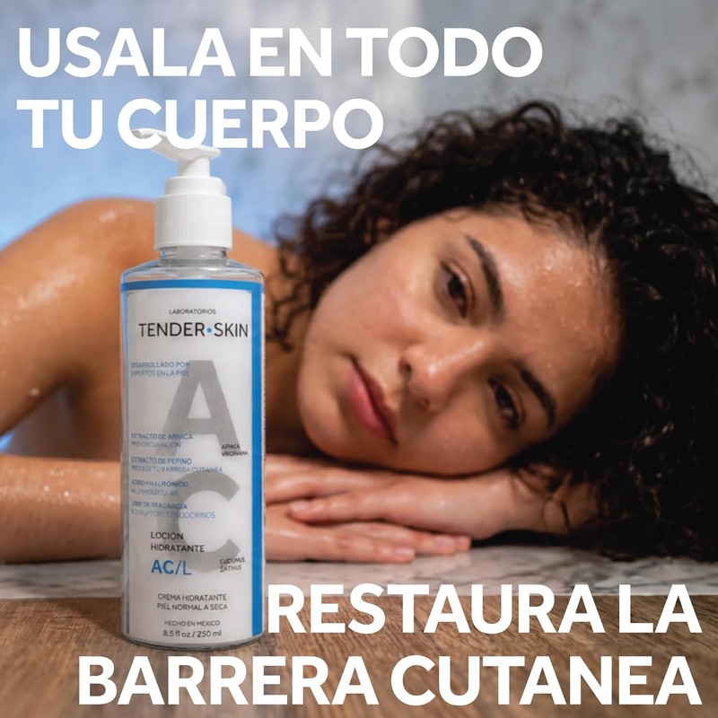 Loción Hidratante Tenderskin AC 250 ml – Barrera Cutánea y