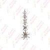Comet Busters Premium Long Bridal Bindi Studded with Silver Stones