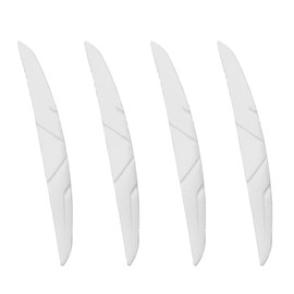 DUSCOKE 4PCS Car Side Door Edge Guard Protectors, Silicone Rearview Anti-Collision Sticker Auto Door Handle Trim Strip with Strong Adhesive, Universal Car Body Scratch Guard for SUV Truck (White)