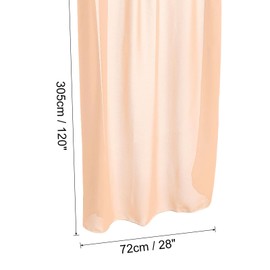 sourcing map 10 ft Chiffon Table Runner 28 x 120 cm Rustic Gauze Tablecloth Transparent Wedding Table Runner for Wedding Bridal Shower Table Decoration Light Peach