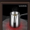 Coffee Milk Frothing Pitcher Cup 304 Stainless Steel Long Handle