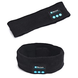 Banda con AUDIFONOS Bluetooth, Antiestrés, para EJERCITARSE, para Aprender Idiomas, para AUDIOLIBROS Bocinas Delgadas, contra RONQUIDOS. Color Negro