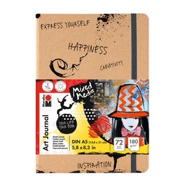 Marabu 161200100 Art Journal Book DIN A5, 72 pages, Papier