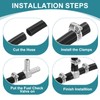 sourcing map 1-1/4" Tee Hose Barb Pipe Fitting, 304 Stainless