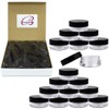 (100 Pieces Jars + Lid) Beauticom 3G/3ML Round Clear Jars
