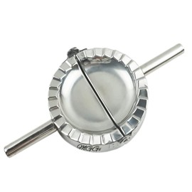 MGGi Stainless Steel Ravioli Mold Pierogi Dumpling Maker,X-Large Size 5" Goya Empanada Press Mold, Ravioli Mould Crimper,Wraper Dough Cutter - for Pie Ravioli Chinese Dumpling Pastry,With long handle