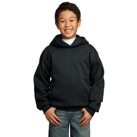 Port & Company Boys' Pullover Hooded Sweatshirt M Jet Black