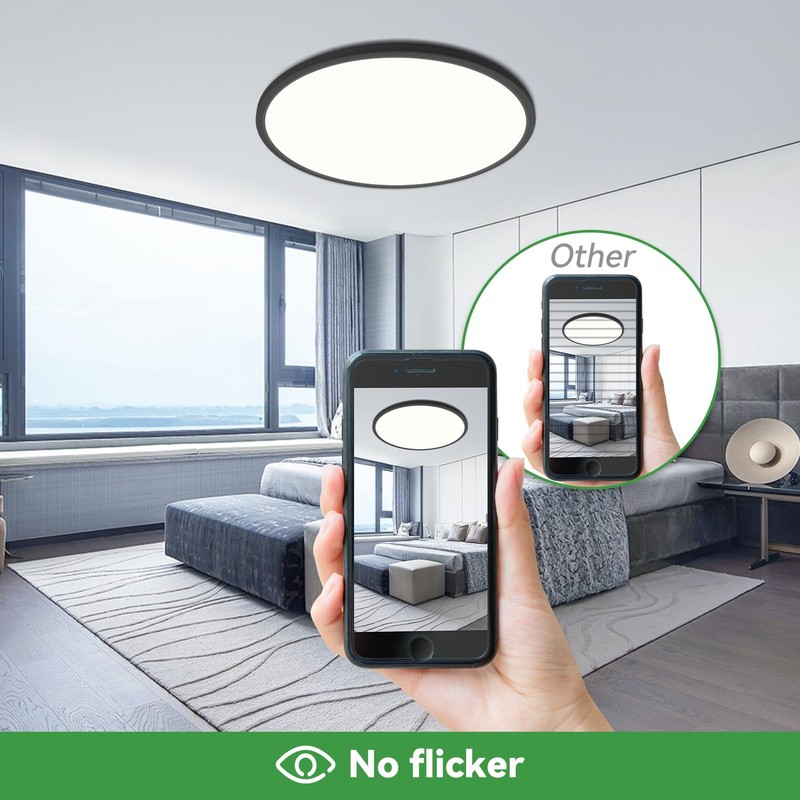 hepside 15.8INCH 2Pack Big Dimmable Flush Mount Ceiling Light Fixture