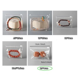 Paquete de 50 bolsas de PVC autoselladas con cierre de cierre, bolsa transparente antioxidación, transparencia, prevención del deslustre, bolsa sellada pequeña, embalaje resellable o accesorios de