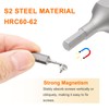 sourcing map 2pcs H2.0 Hex Screwdriver Bit 1/4" Hex Shank