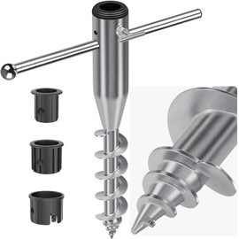 Lifeswell Beach Umbrella Sand Anchor, Heavy Duty Screw Anchor for Sand & Grass, Portable In-Ground Windproof Base with 3 Sleeve Design, Fully Welded Holder Fits 1" to 2" Outdoor Umbrella Poles