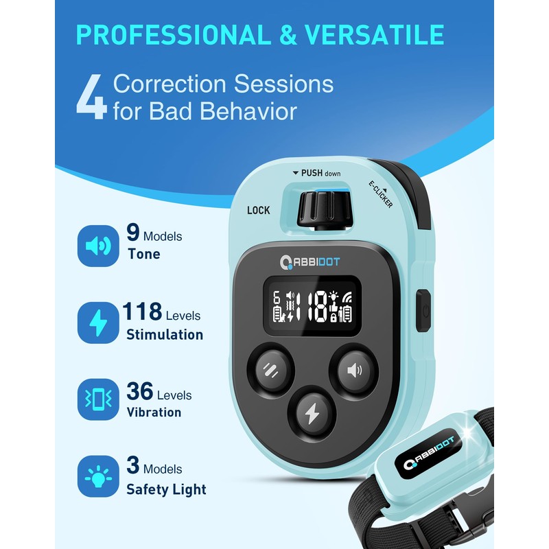 ABBIDOT Replacement Collar Receiver for Shock Collar T60(Light Blue)