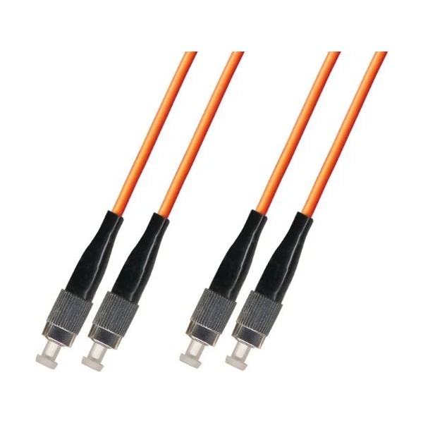 RiteAV 1M Multimode Duplex Fiber Optic Cable (62.5/125) FC to