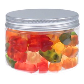 150ml PET Clear Jars with Aluminium Lids - Pack of 10
