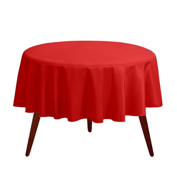 Gee Di Moda Round Tablecloth - 108 Inch Red Round